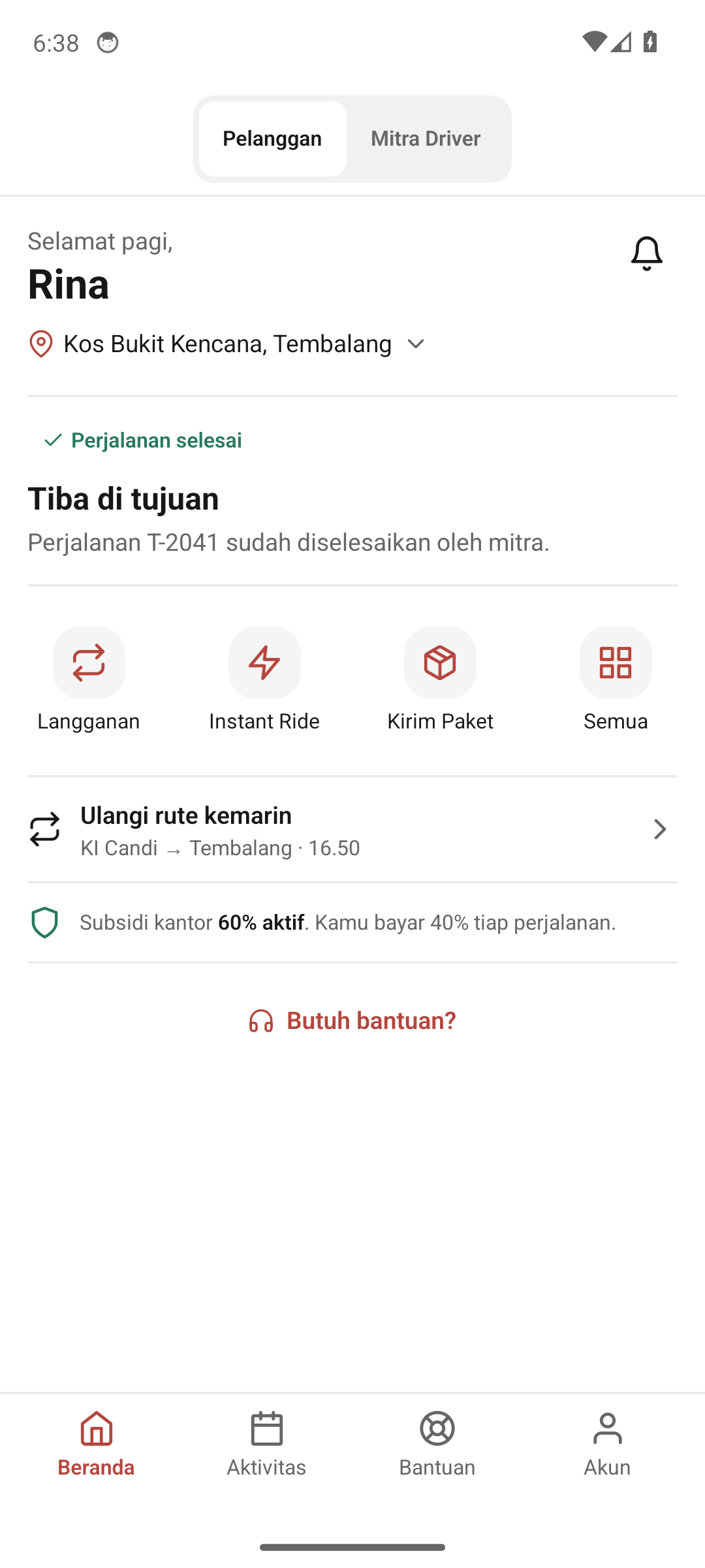 customer completed
