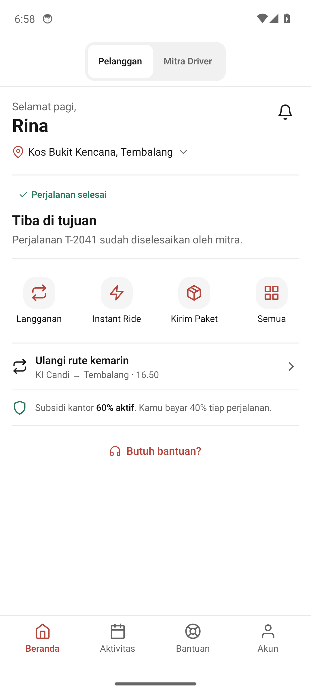 customer completed